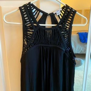 Bar III medium sleeveless black top
